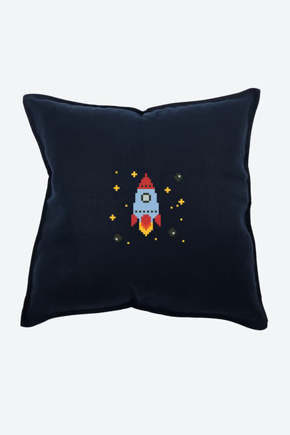 Cute Pixel Art Rocket Cross Stitch Digital File Space DIY Needlepoint Pattern Instant Download Astronomy Nursery Craft