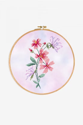 Wildflower Cross Stitch Pattern Digital Download Floral Tote Bag Embroidery Design Instant DIY Craft  Option 3 (Aesthetic Focus): Aesthetic Spring Floral Tote Bag Cross Sti