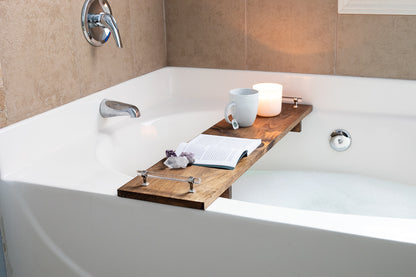 Handcrafted Wooden Bathtub Caddy Tray – Luxury Spa Home Essentials