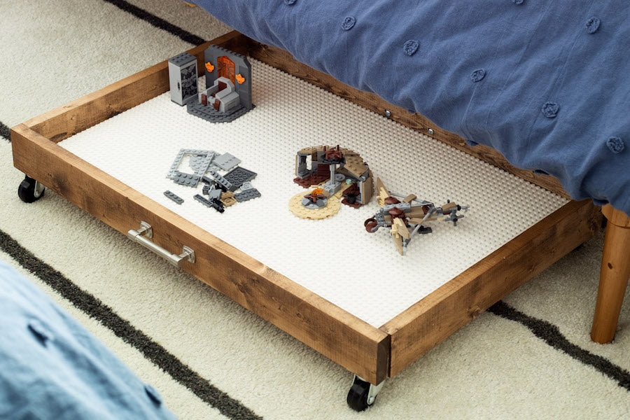 Handcrafted Rolling LEGO® Storage Tray – Under-Bed Play Station & Organizer