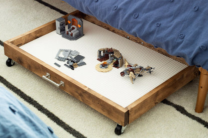 Handcrafted Rolling LEGO® Storage Tray – Under-Bed Play Station & Organizer
