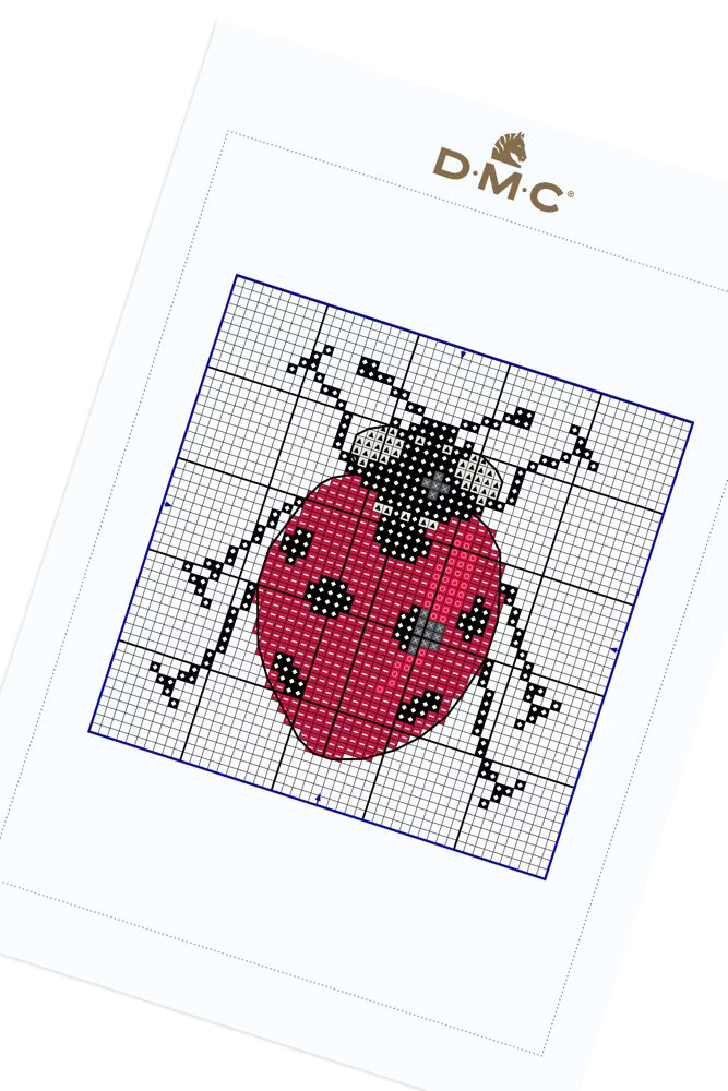 Cute Ladybug Cross Stitch Pattern Digital Download Insect Embroidery Hoop Art Instant DIY Craft Modern Bug Decor File