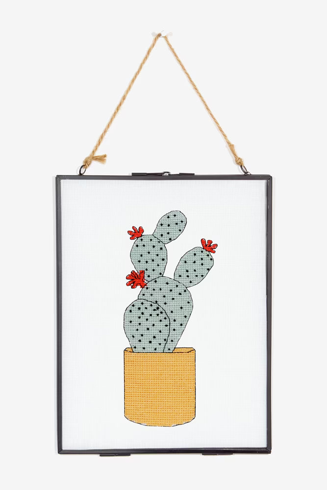 Blooming Cactus Cross Stitch Pattern Digital Download Desert Plant Embroidery Instant DIY Craft Boho Botanical Decor File