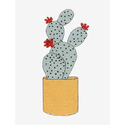 Blooming Cactus Cross Stitch Pattern Digital Download Desert Plant Embroidery Instant DIY Craft Boho Botanical Decor File